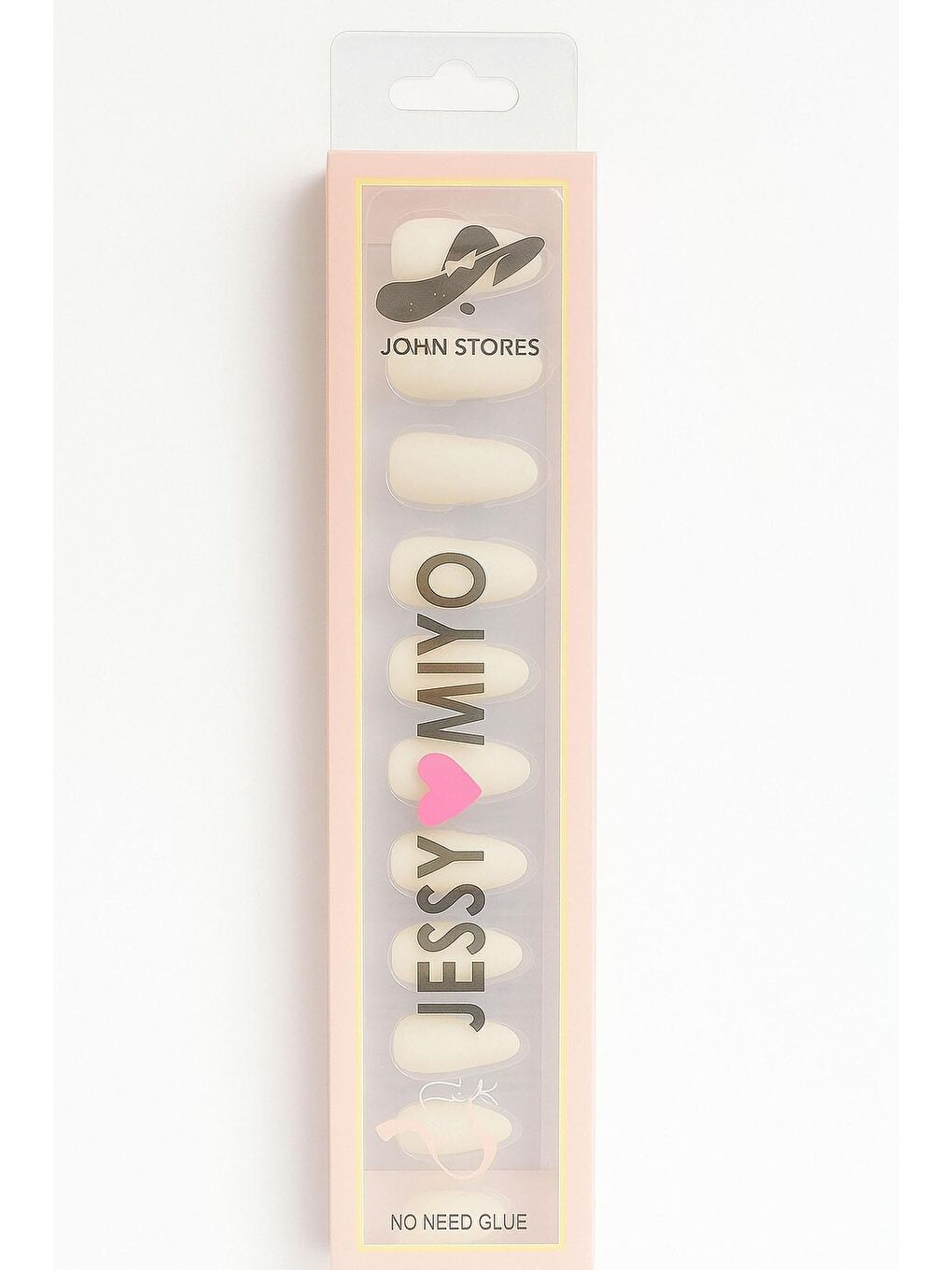 Mat Nude Renk Takma Tırnak Seti (Yapıştırıcılı)-1