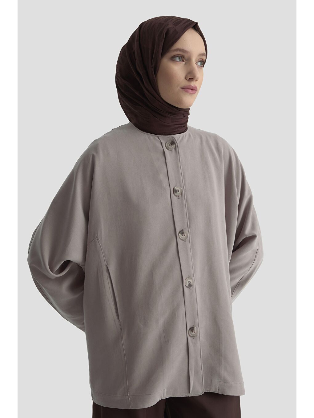 Bej Yarasa Kol Ceket 25Kd1107 Vizon-2