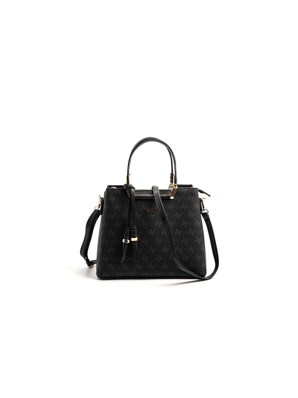 Siyah Kadın Omuz Çantası 969-46416 SILVER POLO BAYAN ÇANTASI M178 SİYAH-MAT SİYAH-4