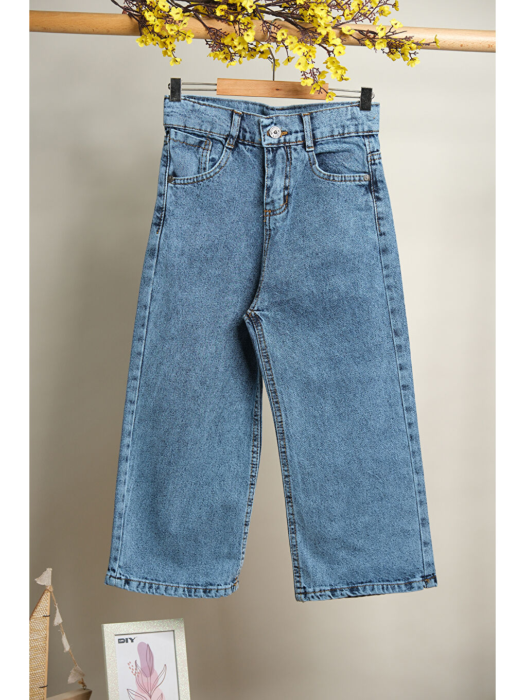 Mavi Kız Çocuk İspanyol Paça Jean Pantolon PNT 0214-3