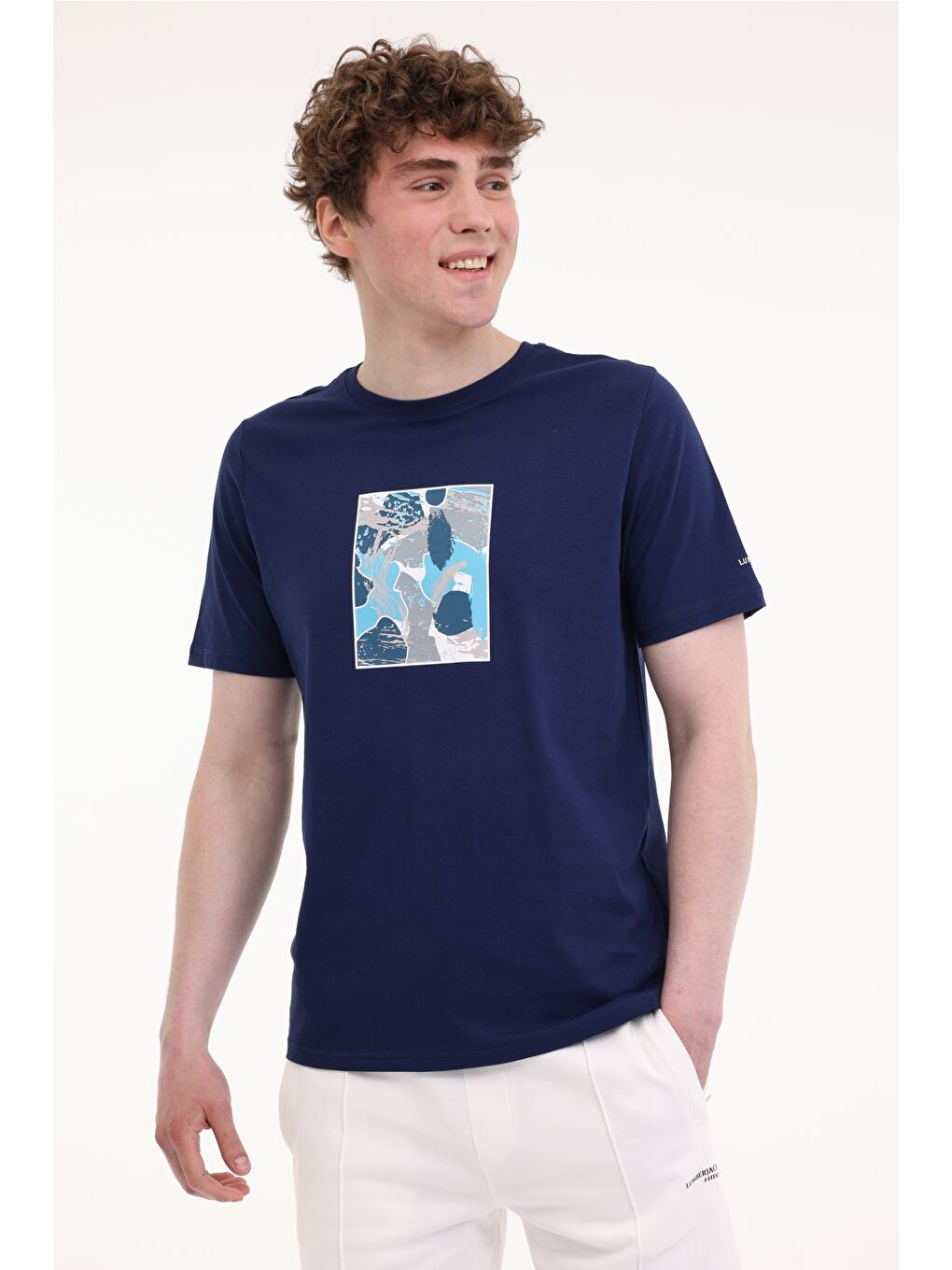 ML CHEN 11HL1004 5FX Mavi Erkek Kısa Kol Tişört