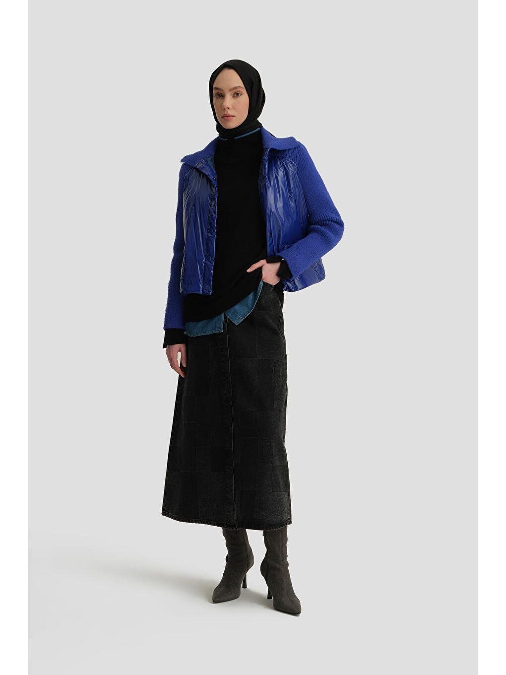 Mavi Triko Garnili Mont 24K5711 Kobalt-1