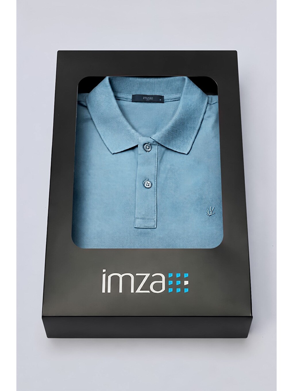 Mavi Polo Yaka Pike Kısa Kol Slim Fit Pamuklu Hediye Kutulu Tişört 1011260169-3