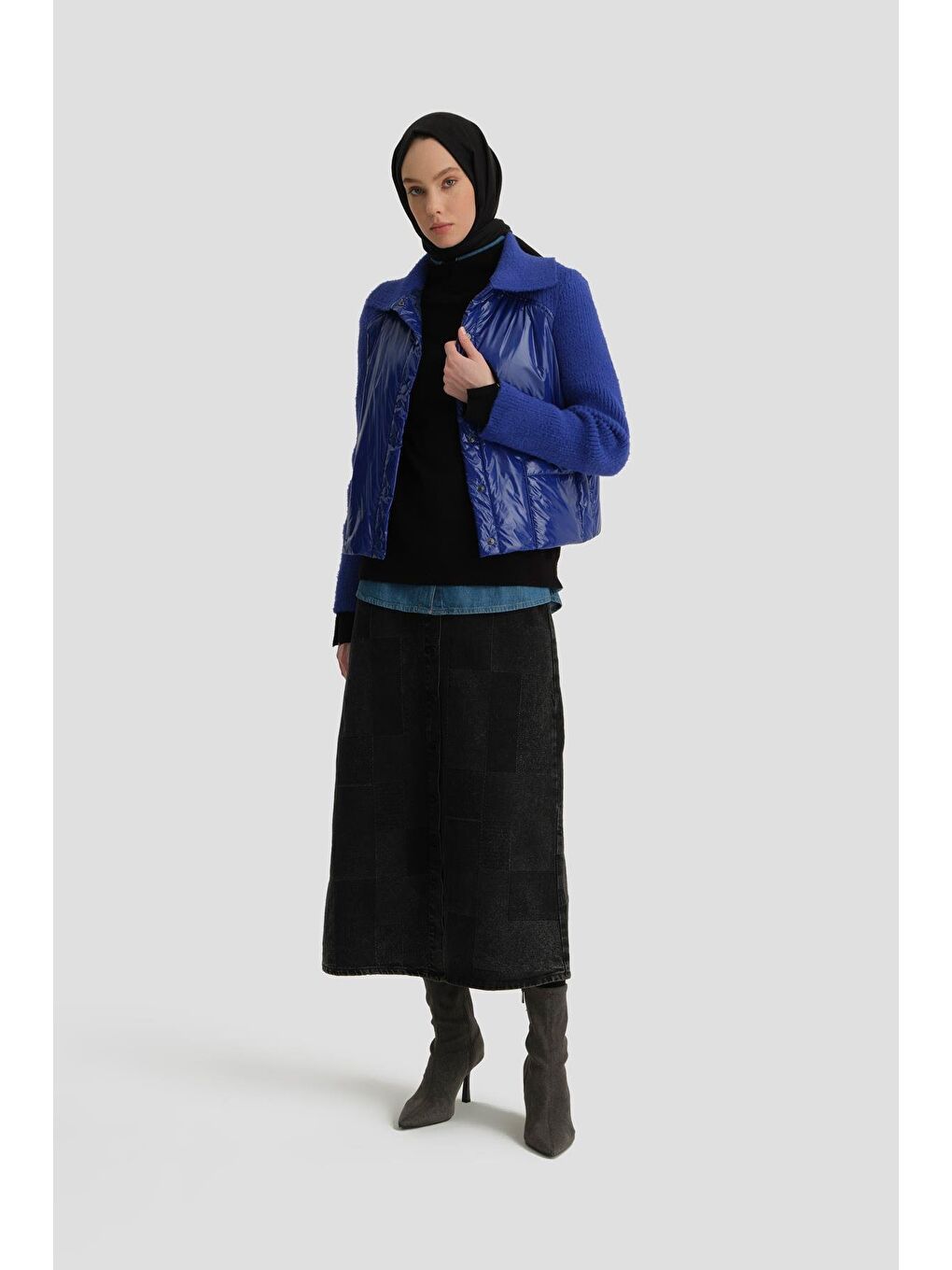 Mavi Triko Garnili Mont 24K5711 Kobalt-2