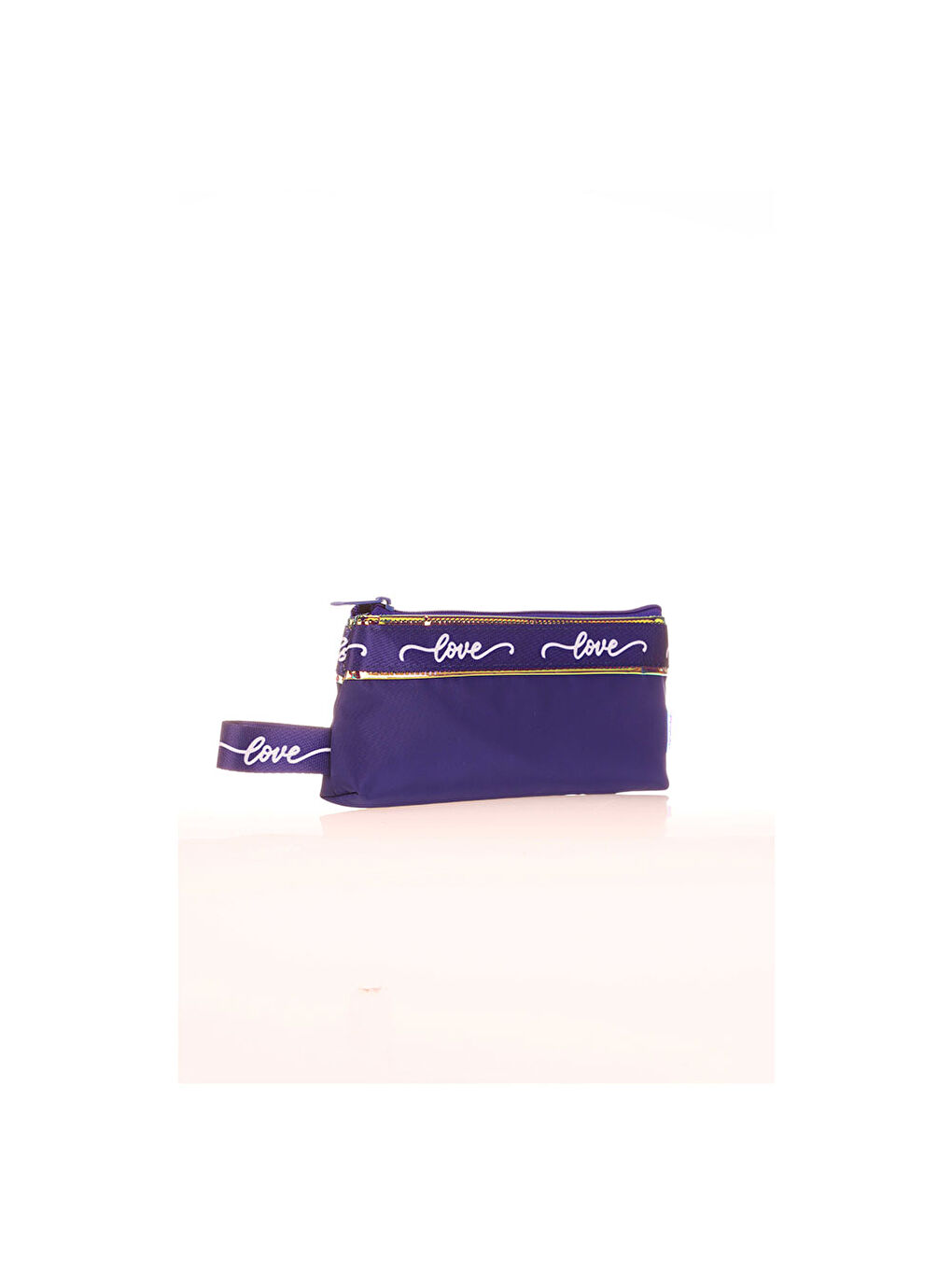 Kaukko Mor Mirror Baggy Kalem Çantası Navy Blue K2666 - 1