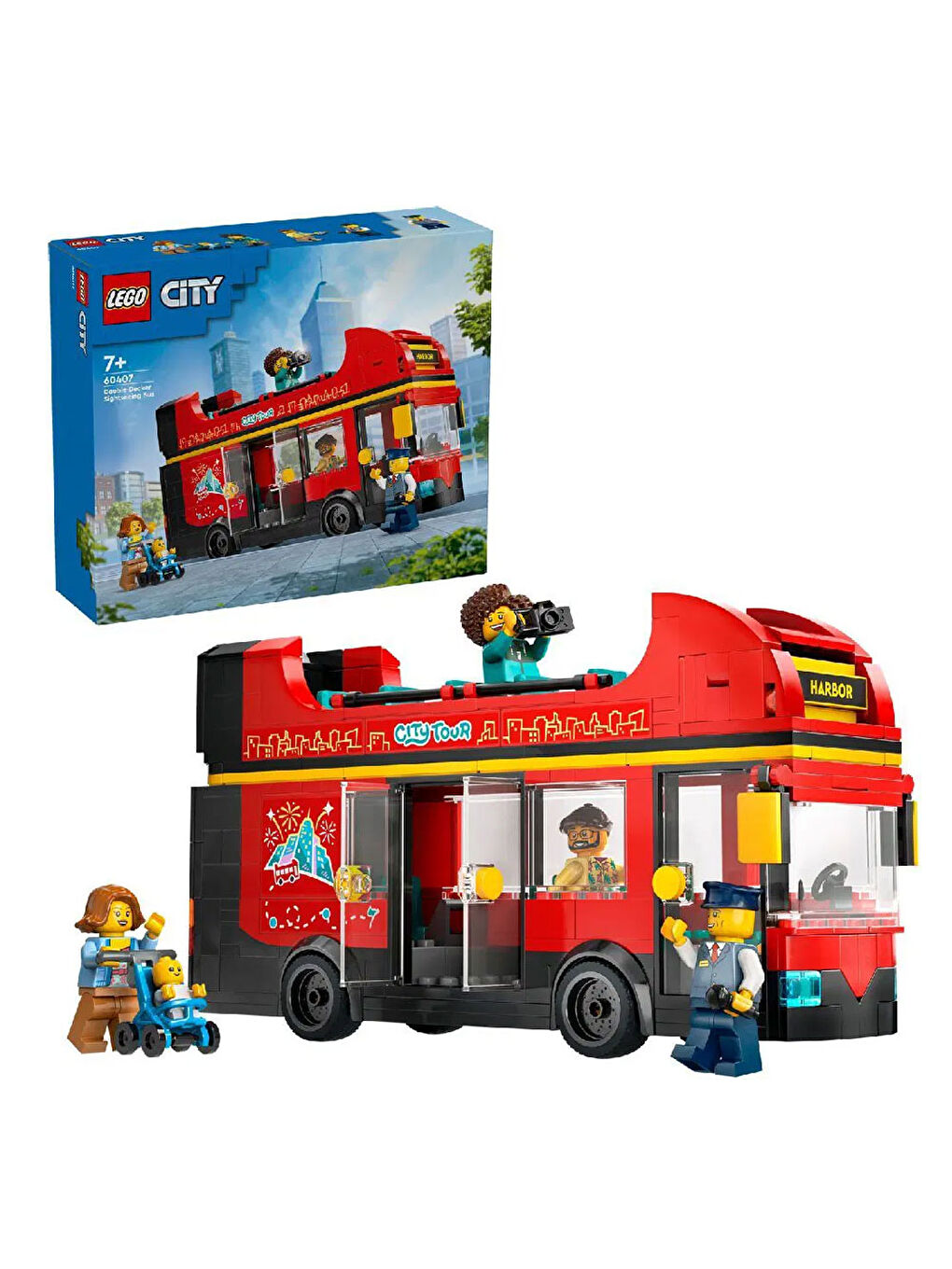 Lego Renksiz City Kırmızı İki Katlı Gezi Otobüsü Oyuncağı 60407