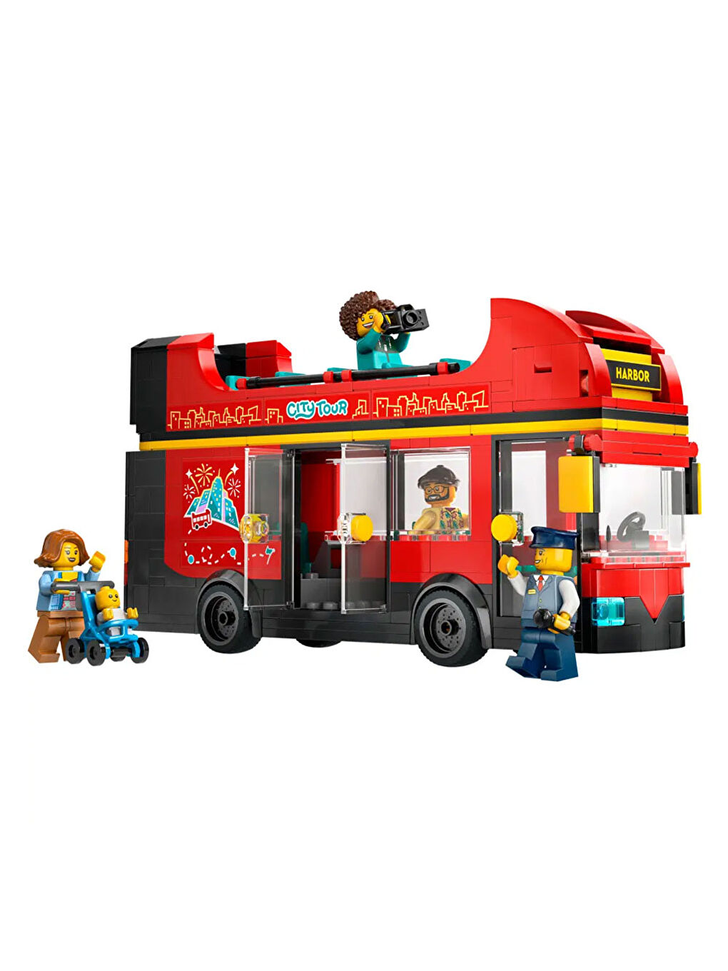 Lego Renksiz City Kırmızı İki Katlı Gezi Otobüsü Oyuncağı 60407 - 1