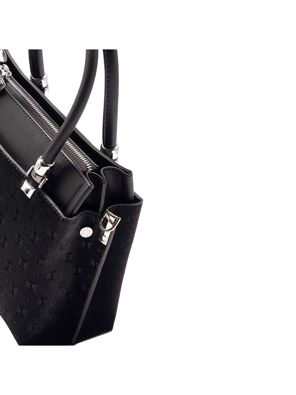 Siyah Kadın Omuz Çantası 826-45256 SILVER POLO BAYAN ÇANTASI M158 SİYAH-NOVA SİYAH-2