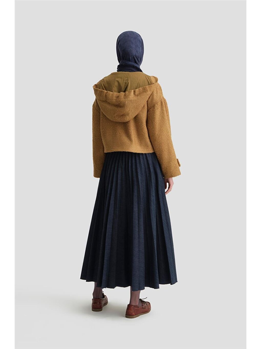 Kahverengi Tüvit Kumaşlı Mont 24K5702 Camel-3