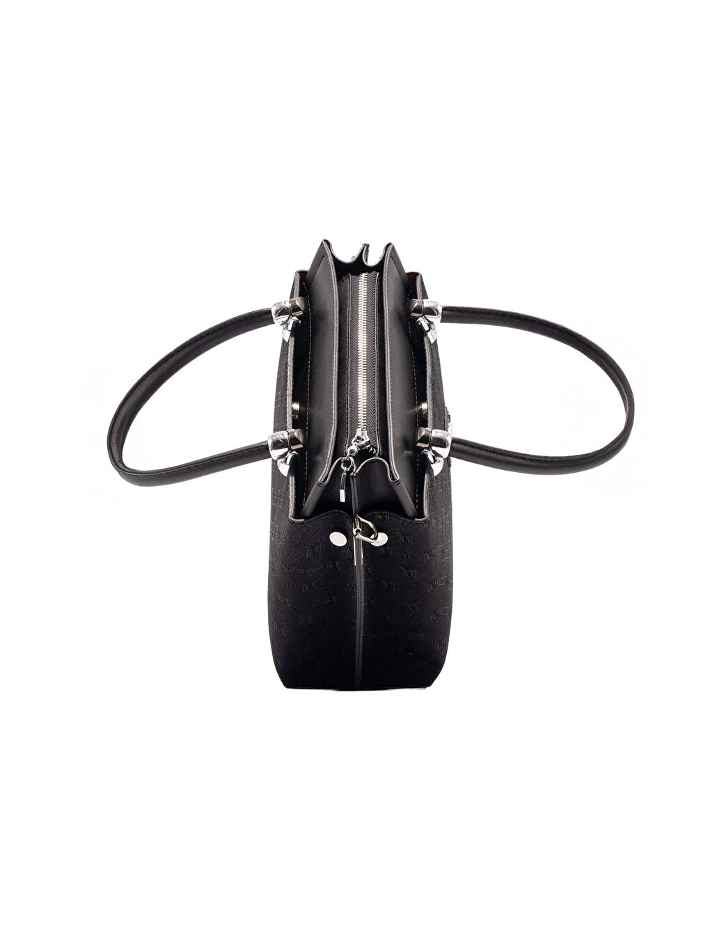 Siyah Kadın Omuz Çantası 826-45256 SILVER POLO BAYAN ÇANTASI M158 SİYAH-NOVA SİYAH-4