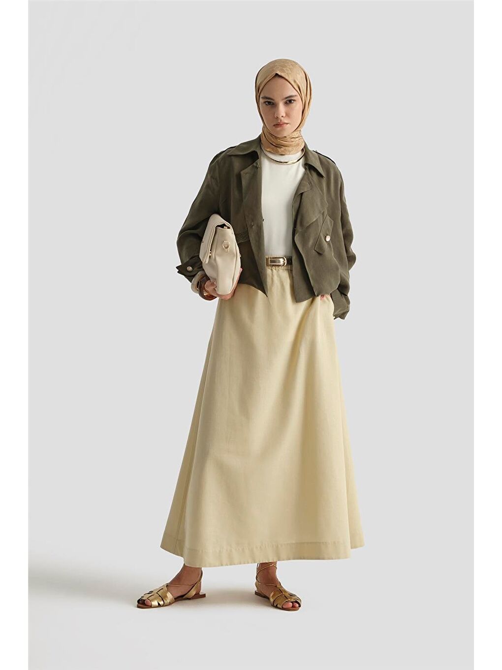 Asimetrik Ceket 25Y5914 Haki-2