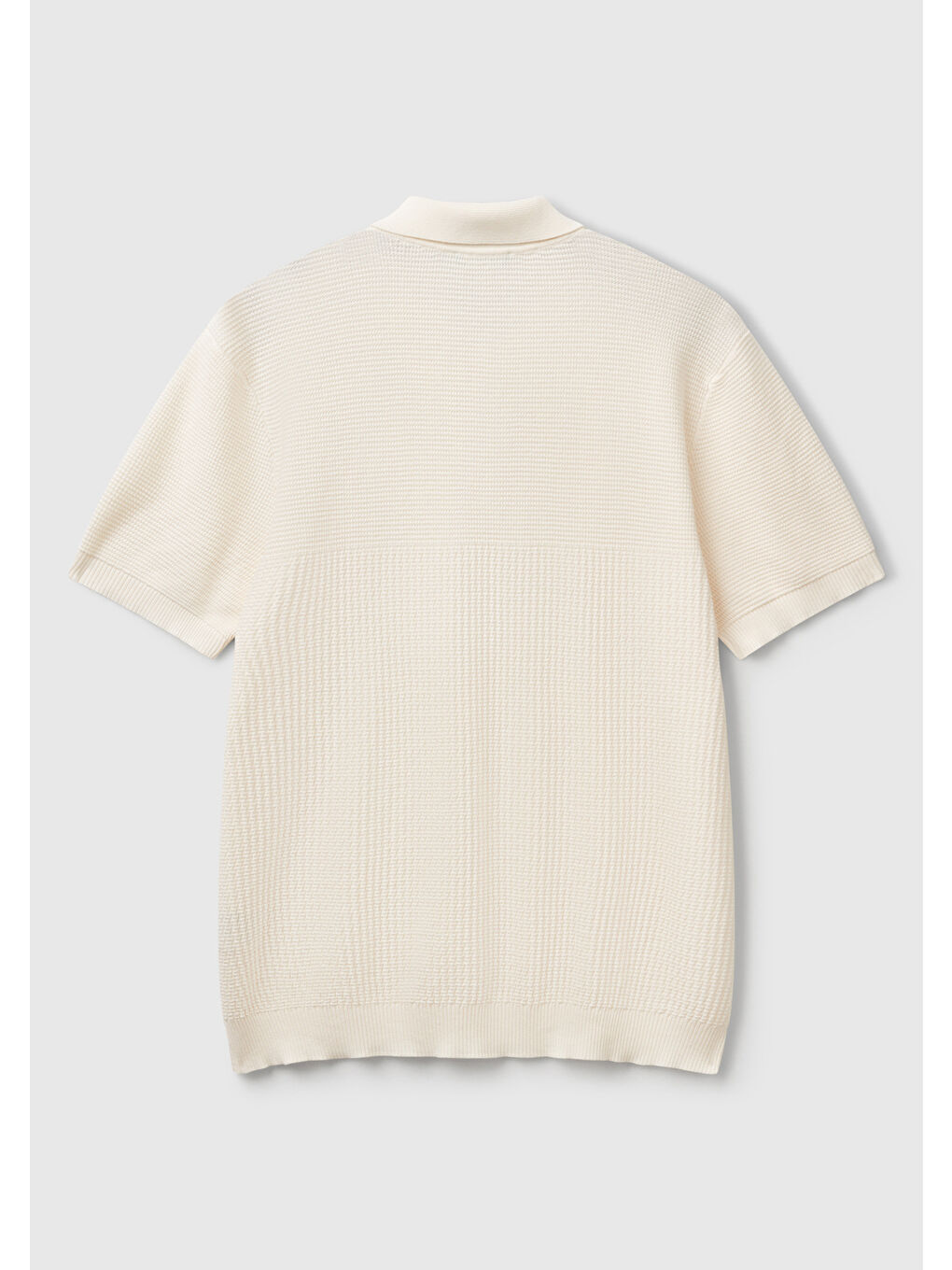 Ekru Erkek Krem %100 Pamuk Regular Fit Triko Polo T-Shirt-3