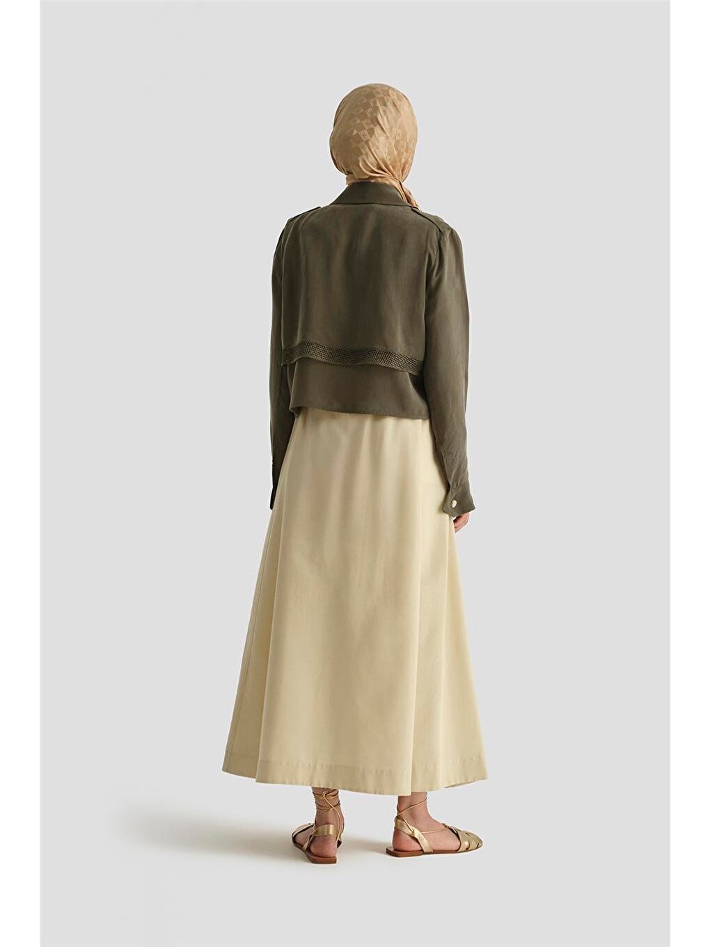 Asimetrik Ceket 25Y5914 Haki-4