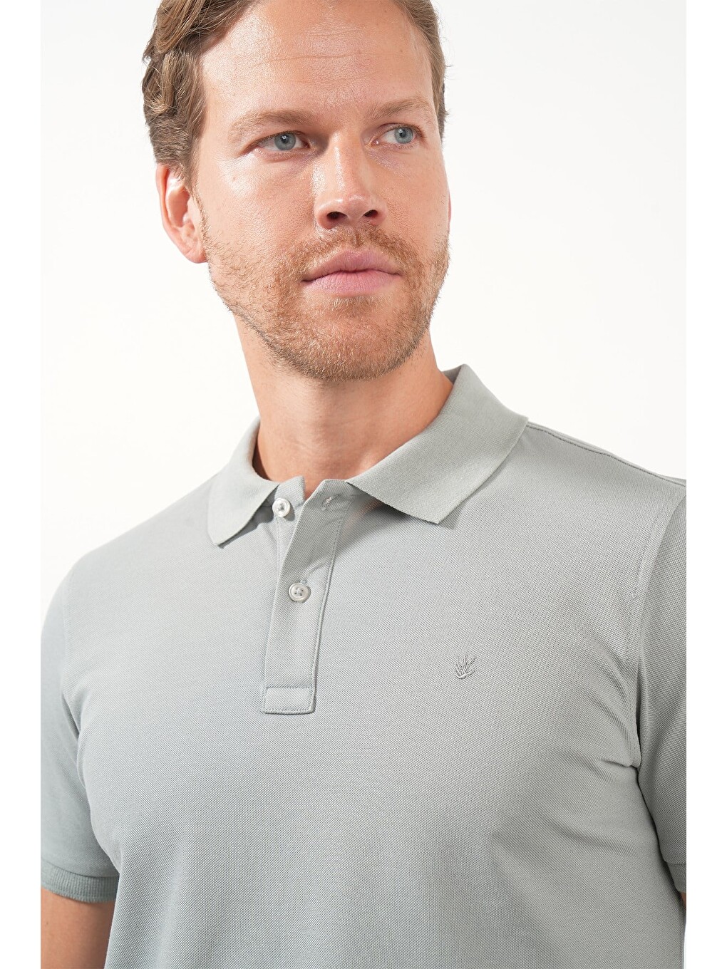 Haki Polo Yaka Pike Kısa Kol Slim Fit Pamuklu Hediye Kutulu Tişört 1011260169-4