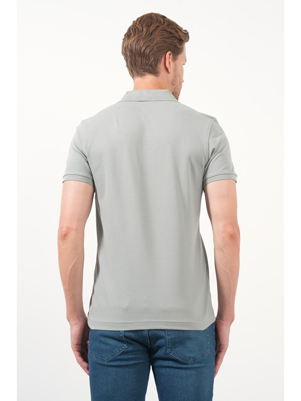 Haki Polo Yaka Pike Kısa Kol Slim Fit Pamuklu Hediye Kutulu Tişört 1011260169-5