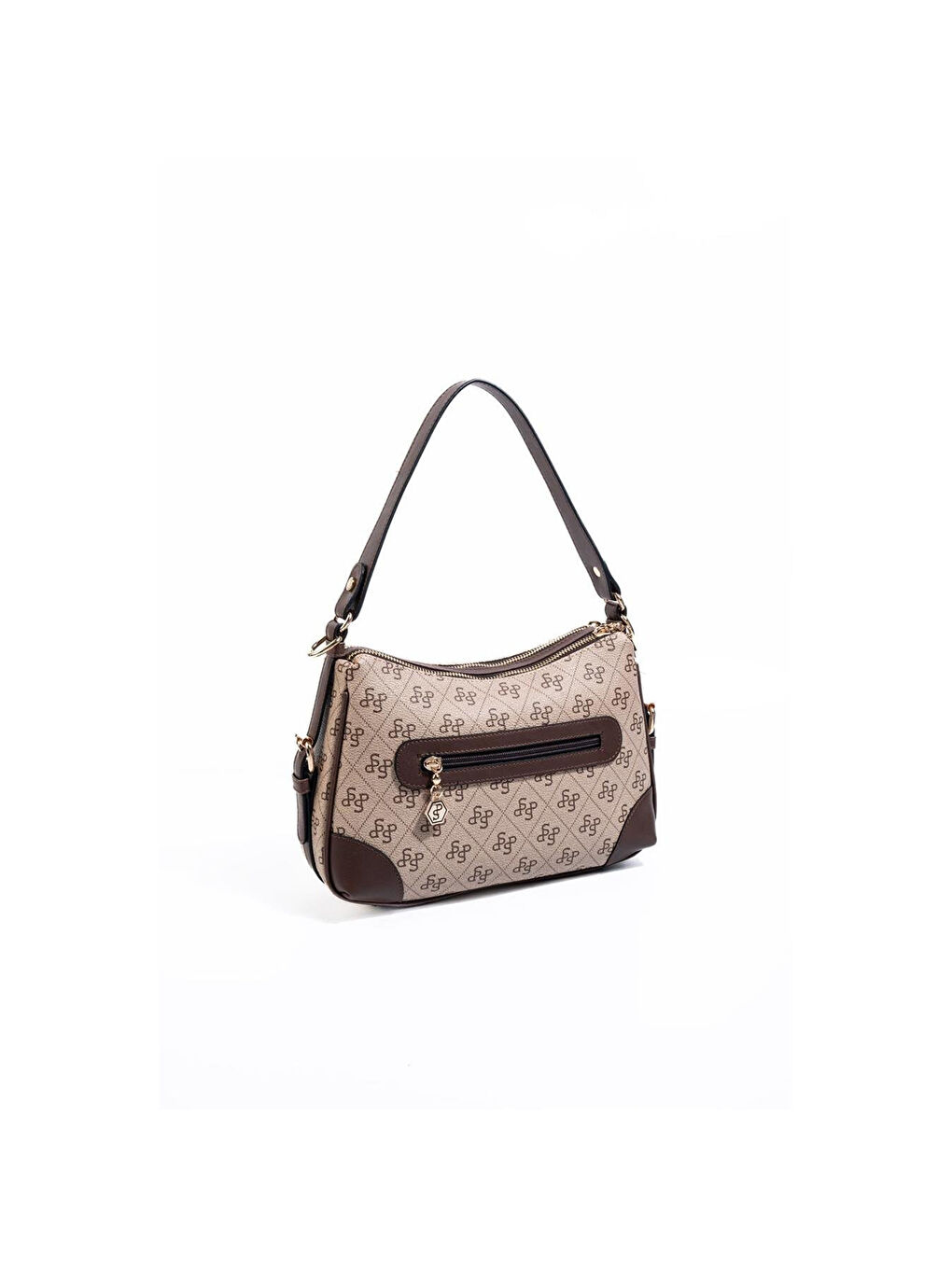 Kadın SP1269-M178 SILVER POLO Omuz Çantası Koyu Bej-Kahve-3