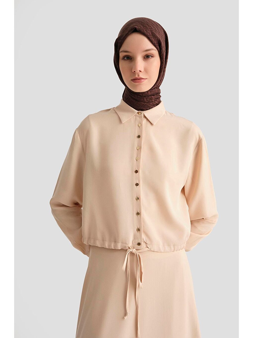 Bej Lyocell Ceket 25Yd4226-1 Taş-1