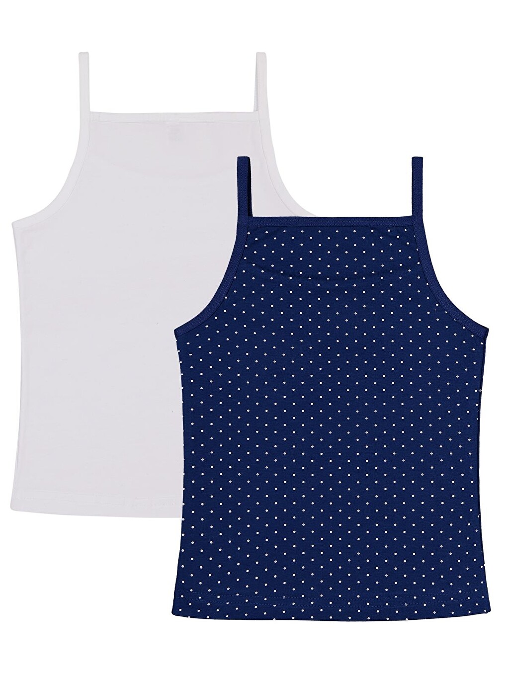Girls Mavi-Beyaz 2-10 Yaş Kız Çocuk 2'li Atlet - Standart-2