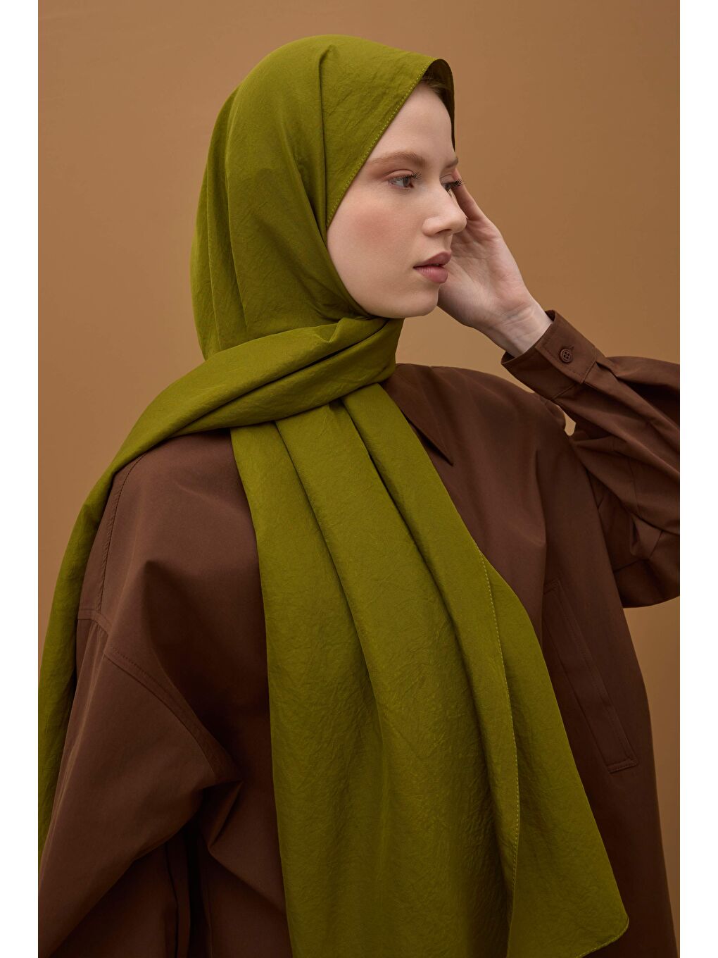 Yeşil Soft Kraş Şal Avokado-1