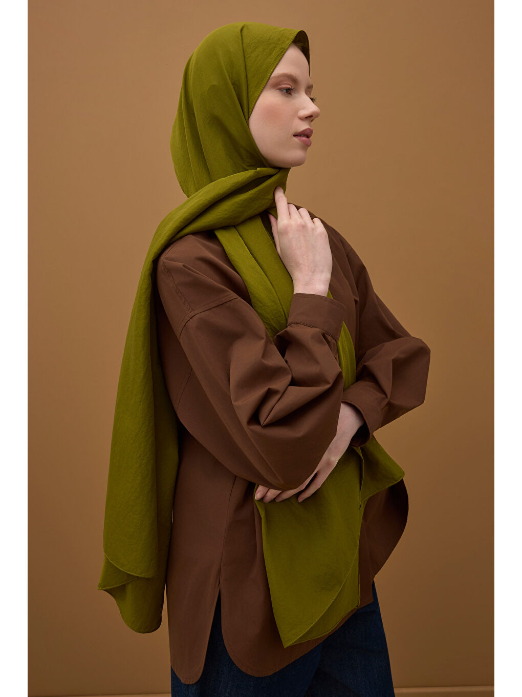 Yeşil Soft Kraş Şal Avokado-2