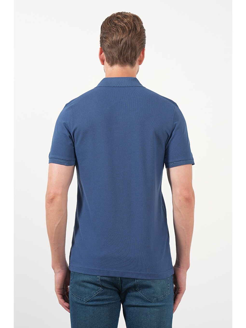 İndigo Polo Yaka Pike Kısa Kol Slim Fit Pamuklu Hediye Kutulu Tişört 1011260169-5