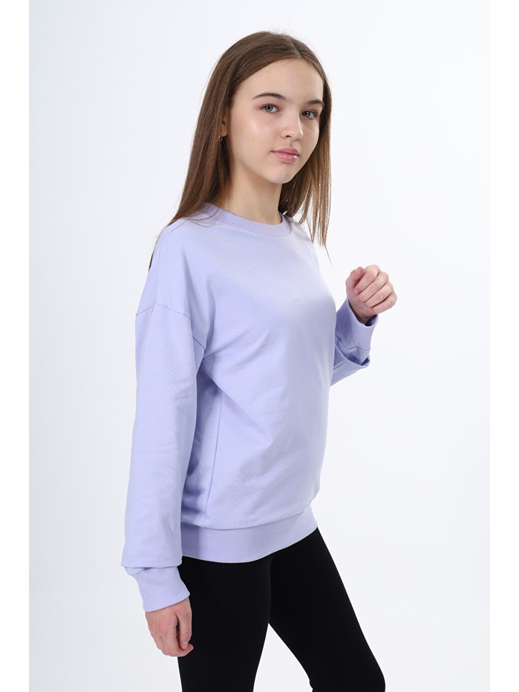 Mavi Kız Çocuk Baskılı Sweatshirt-1