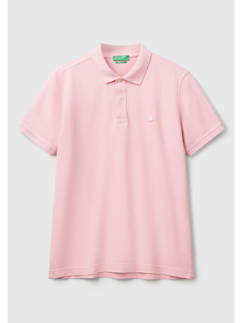 Pembe Erkek Pudra Regular Fit Kısa Kollu Polo Tişört-1