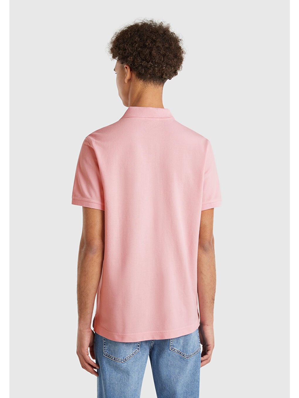 Pembe Erkek Pudra Regular Fit Kısa Kollu Polo Tişört-2