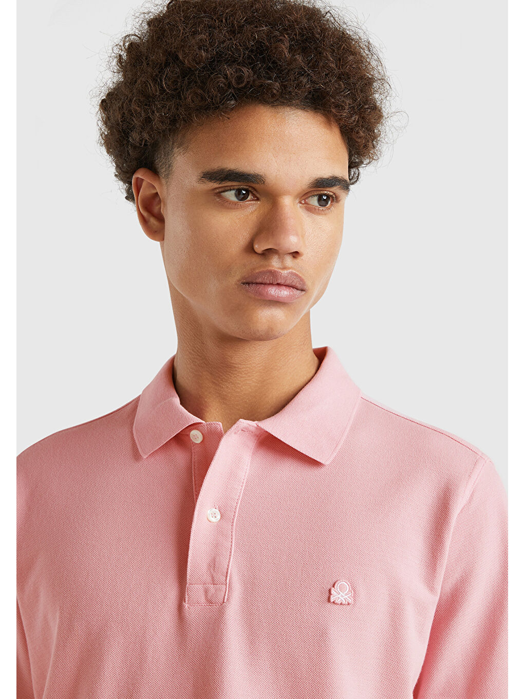 Pembe Erkek Pudra Regular Fit Kısa Kollu Polo Tişört-4