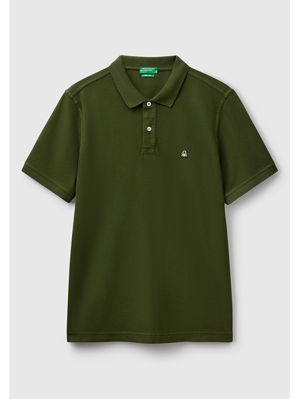 Erkek Asker Yeşili Regular Fit Kısa Kollu Polo Tişört-1
