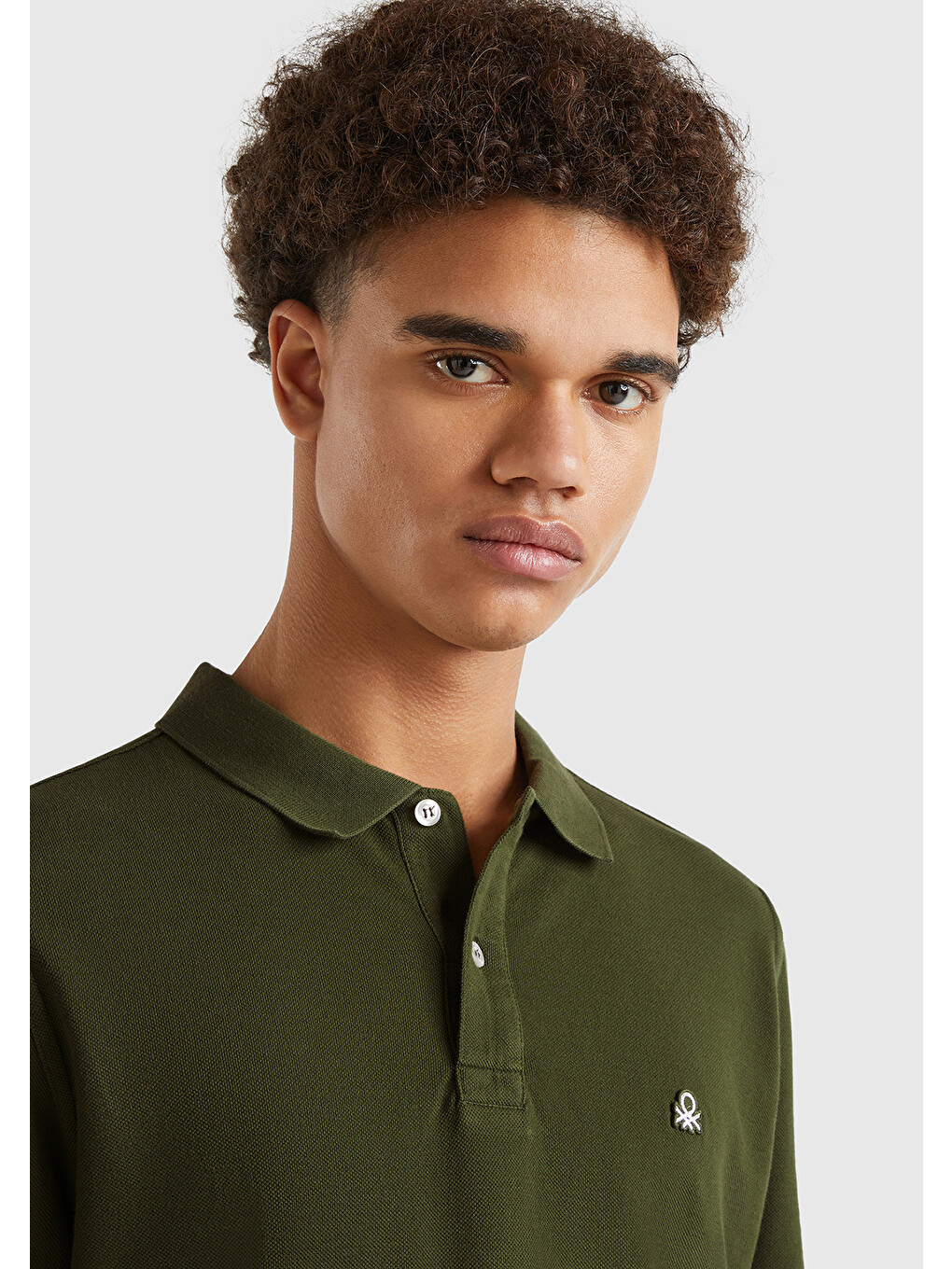 Erkek Asker Yeşili Regular Fit Kısa Kollu Polo Tişört-4