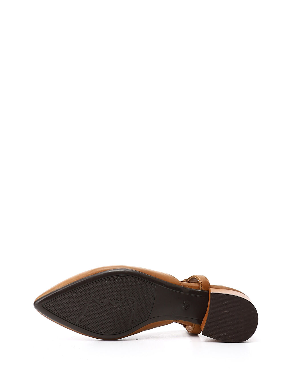 Kahverengi Kadın KAHVERENGİ-TABA Kalın Topuklu Arkası Açık Hakiki Deri Ayakkabı-3