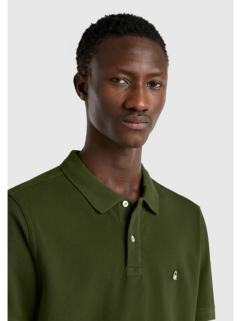 Erkek Asker Yeşili Regular Fit Kısa Kollu Polo Tişört-5