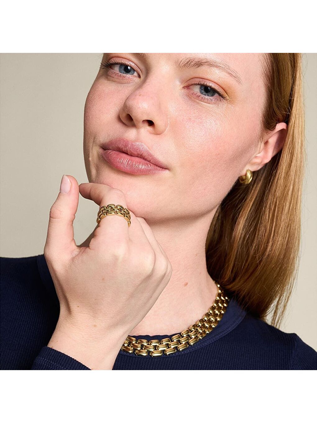 Sarı JF04783-710 Kadın Kolye-4