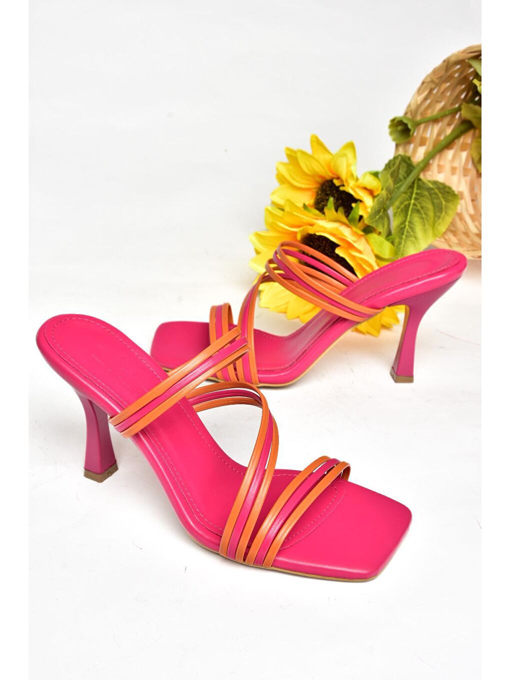 S5900337 Fuşya/Turuncu Kadın Terlik-2