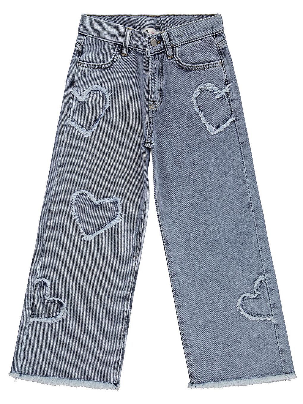 Girls Kalpli 6-9 Yaş Pantolon Jean - Mavi