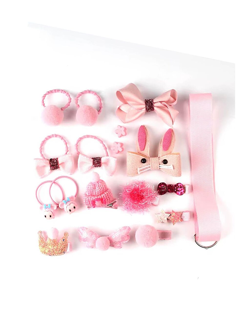 New Obsessions Pembe Hediyelik Çantalı Kutusunda Kız Çocuk Toka Seti- 18 Adet - 1