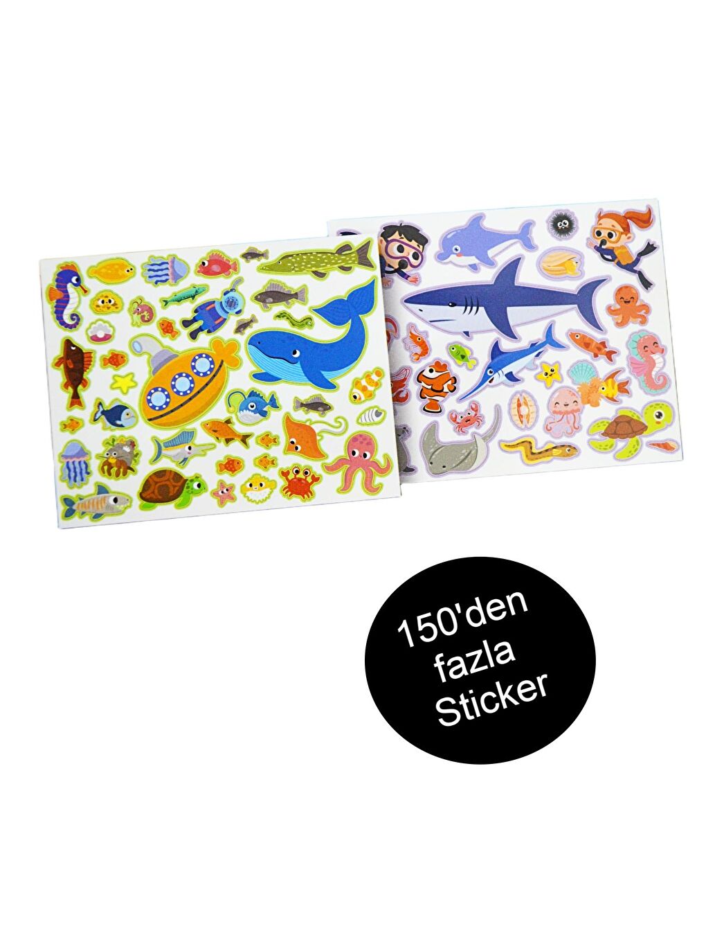 Tekrar Kullanılabilen Sticker Pad Okyanus Canlıları (LS-601)-1