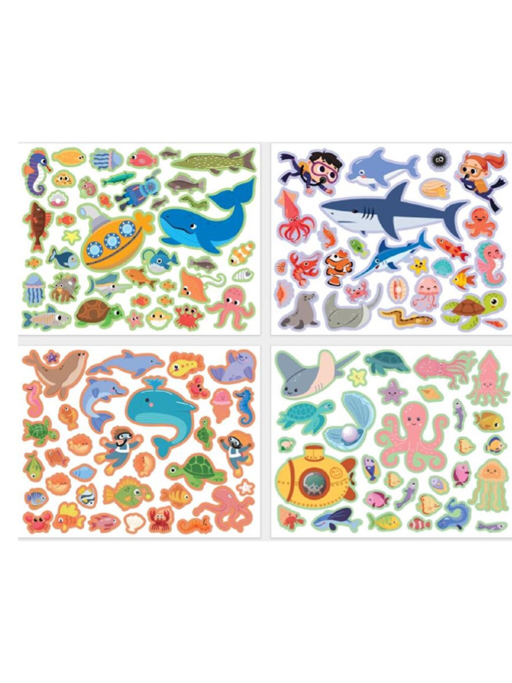 Tekrar Kullanılabilen Sticker Pad Okyanus Canlıları (LS-601)-2