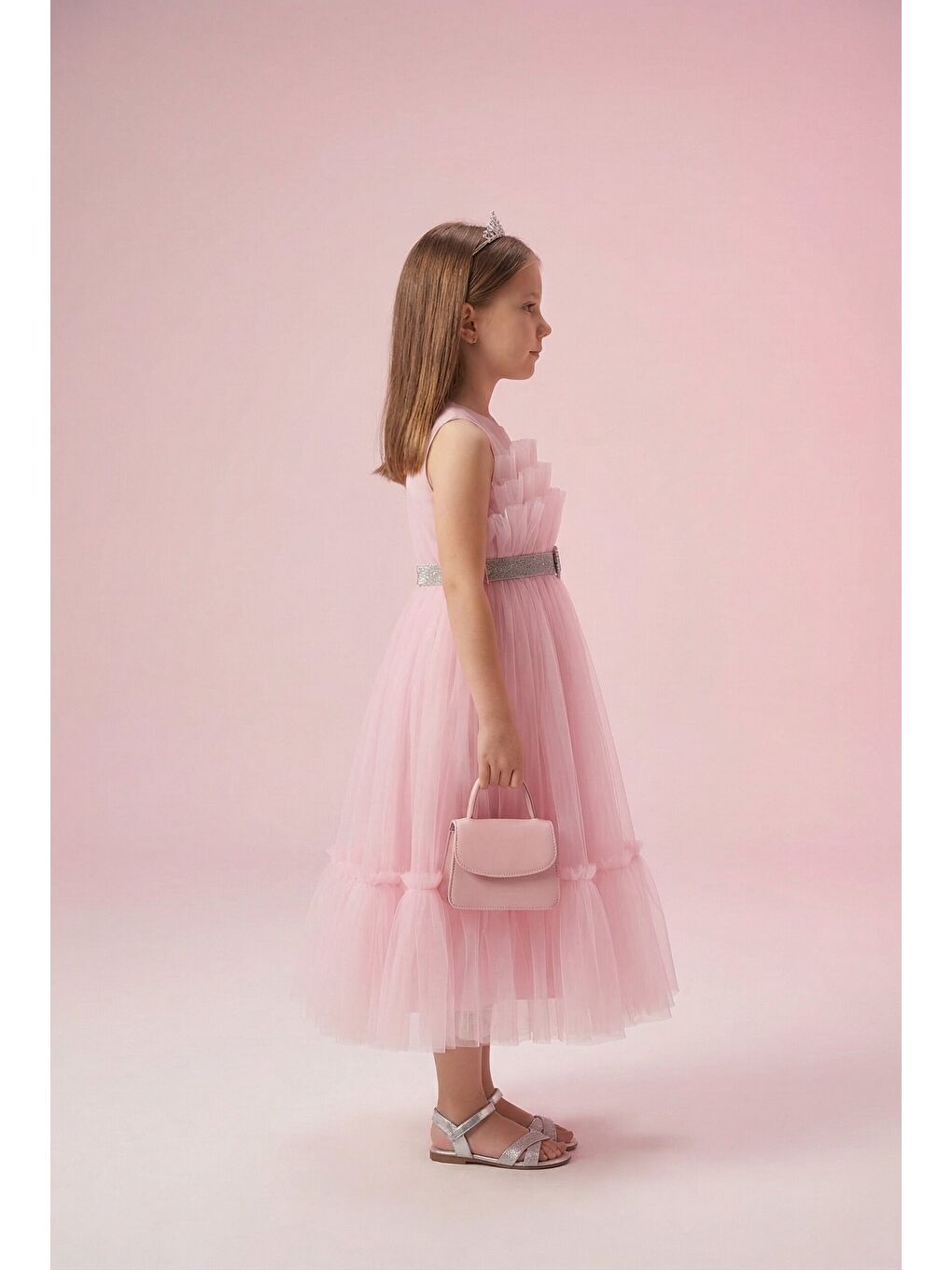 Pembe Kız Çocuk Abiye-1