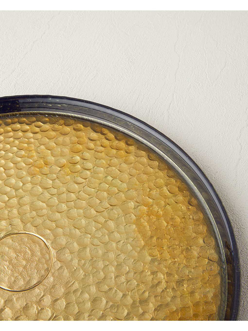 Nova Cam Servis Tabağı 28 cm Siyah-Gold-2