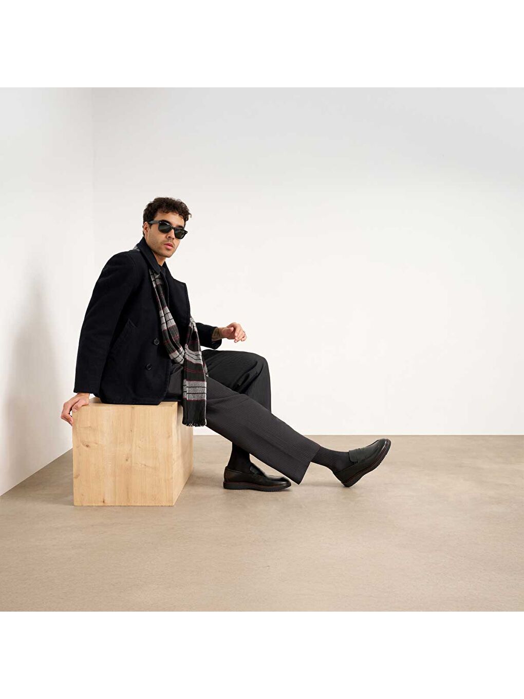 Siyah Erkek Oxford ( Klasik) KA-26Y-C4650 CASUAL Shoe-5