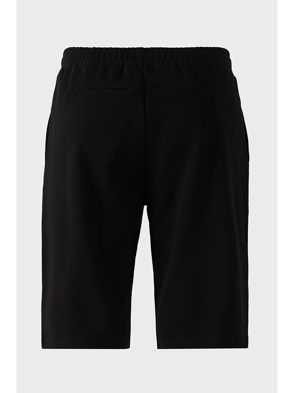 Siyah Pamuklu Regular Fit Normal Bel Belden Bağlamalı Short 5908021-2