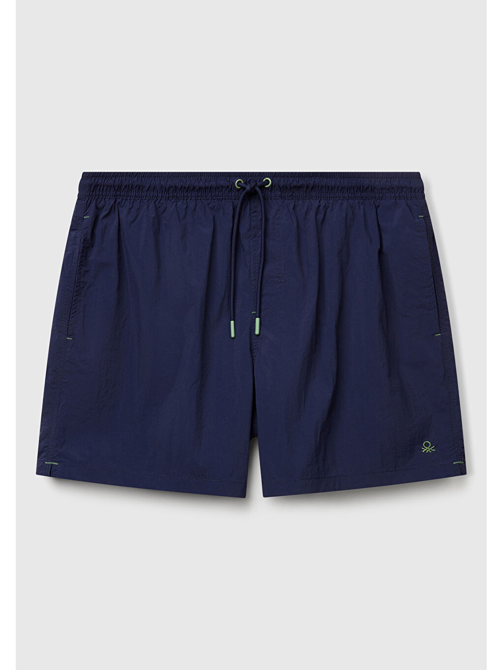 Erkek Lacivert Arkası Cep Detaylı Büzgü İpli Deniz Şortu