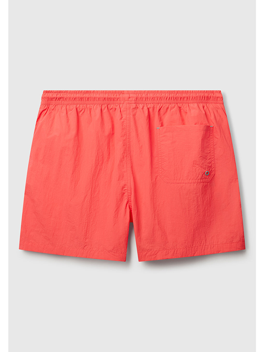 Erkek Turuncu Arkası Cep Detaylı Büzgü İpli Deniz Şortu-1