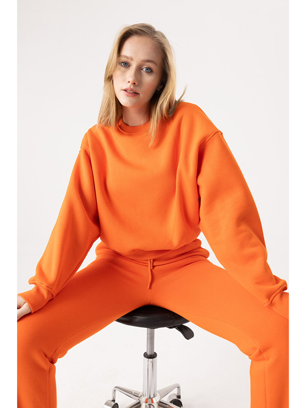 Kadın Jogger Alev Turuncu Eşofman Altı-2