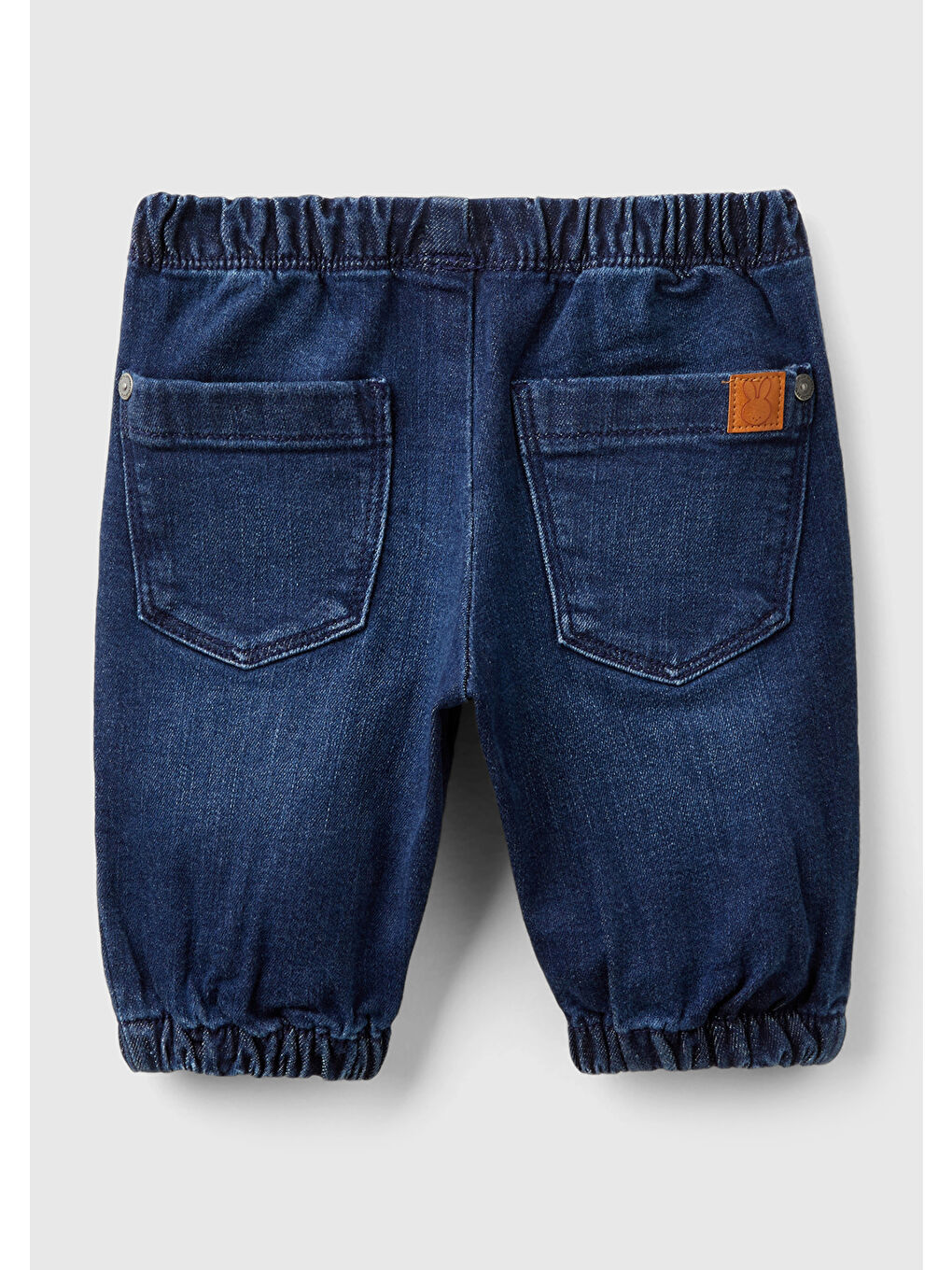 Mavi Bebek  Arka Cebi Logo Etiketli Elastik Belli Büzgülü Denim Pantolon-1