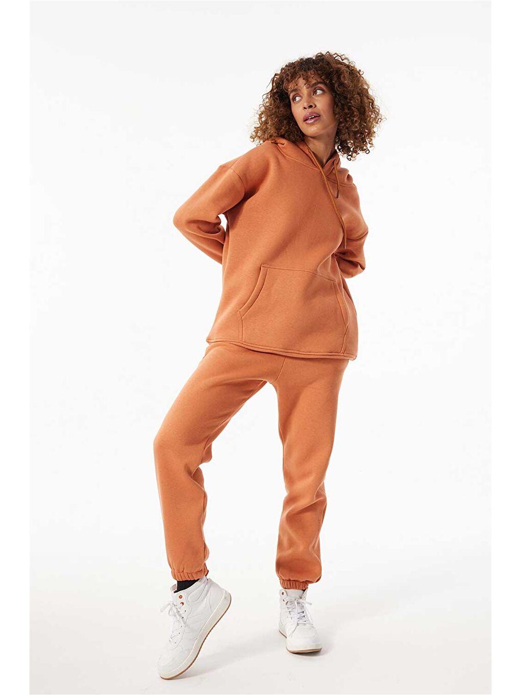 Kahverengi Kadın Jogger Tarçın Eşofman Altı-1