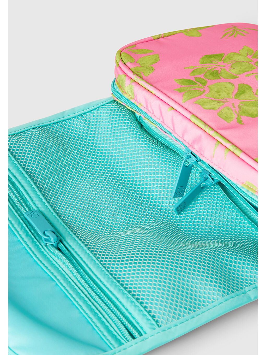 Kadın Pembe Mix Desenli Kapaklı Makyaj Çantası-2