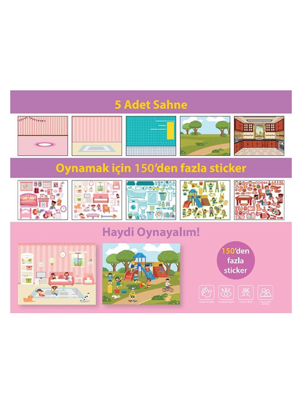 Tekrar Kullanılabilen Sticker Pad Günlük Hayat (LS-602)-3